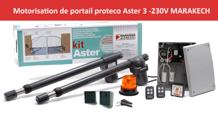 Motorisation de portail proteco Aster 3 -230V